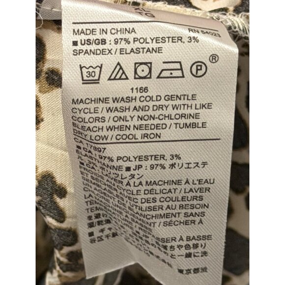 Banana Republic Animal Print Button-Up Midi Dress Sz XL Dress. NWT - Picture 4 of 12